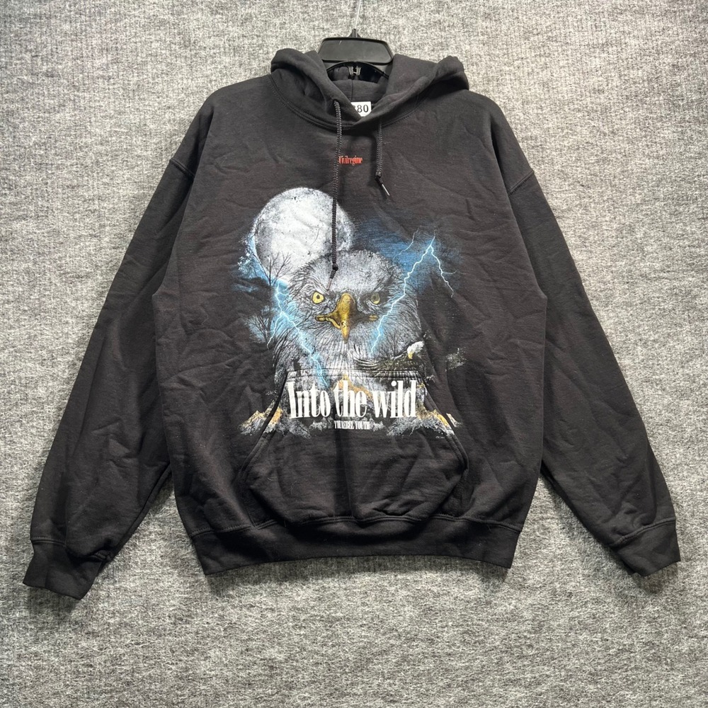 Civil Regime Into The Wild Eagle Graphic Hoodie Black Mens Medium